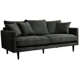 Atmosphera - Canapé ""Candice"" 3 places en velours vert kaki créateur d'intérieur - Kaki