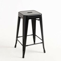 Tabourets Bas - Tabouret Mel Bas - Noir mat - Noir mat