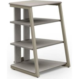 Meuble hifi à 4 Etagères en Bois et Acier Meuble Audio/Vidéo Capacité de Charge Max. 50KG Structure