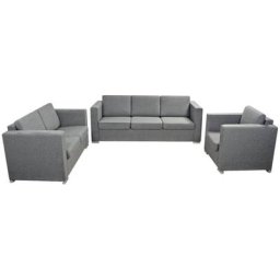 Ensemble de canapés trois pièces Tissu Gris clair Vidaxl Light grey