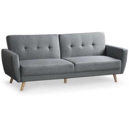 Cotecosy - Canapé convertible clic-clac scandinave Refresha Tissu Gris Clair - Gris