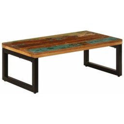 Table basse 100x50x35 cm Bois de récupération solide et acier Vidaxl n/a