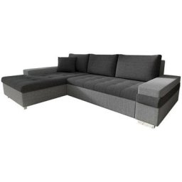 Canapé d'angle Miami 113, Lux 05 + Lux 06, Fonction de couchage, Boîte de literie, 274x182x83cm