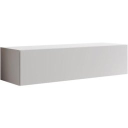 Meuble tv suspendu 1 porte Meuble tv de salon 120 x 30 x 40cm Blanc Finition brillante Modèle Berit