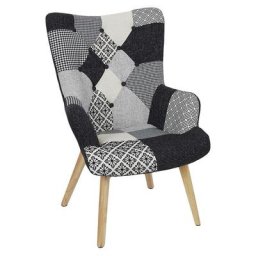 Fauteuil Helsinki Noir Et Blanc Home Deco Factory