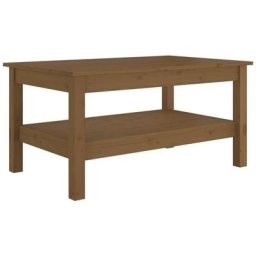 Table basse Marron miel 80x50x40 cm Bois massif de pin