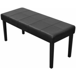 Banc en cuir synthétique de haute qualité Noir Vidaxl Noir