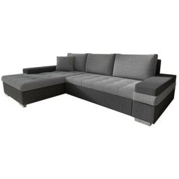 Canapé d'angle Miami 113, Lux 06 + Lux 05, Fonction de couchage, Boîte de literie, 274x182x83cm