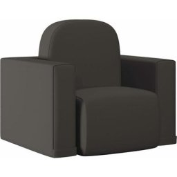 Canapé pour enfants 2 en 1 Noir Similicuir Vidaxl Black