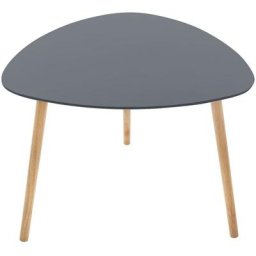 Table à café Mileo - 60 x 45 cm - Gris foncé - Livraison gratuite - Gris