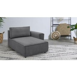Canapé modulable Bobochic Méridienne avec accoudoir pour canapé modulable nihad tissu velours