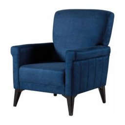 Fauteuil Zurigo en tissu couleur Bleu Bleu