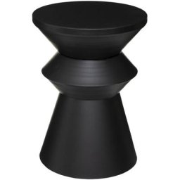 Table à Café Totem en Métal Noir - Noir - Atmosphera