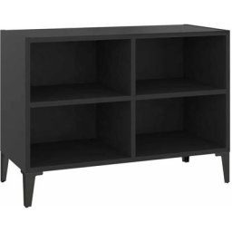 Meuble tv avec pieds en métal Noir 69,5x30x50 cm Vidaxl Noir