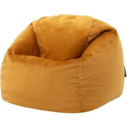 icon Pouf Fauteuil pour Enfants en Velours Aurora, Poufs pour Enfants, Jaune Ocre - Jaune Ocre