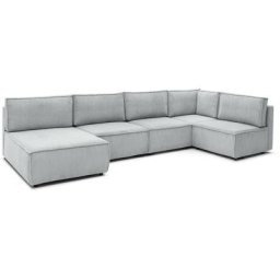 Canapé modulable Bobochic Canapé d'angle fixe 100% modulable nihad tissu velours côtelé 3