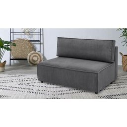 Canapé modulable Bobochic Chauffeuse 2 places sans accoudoir pour canapé modulable nihad tissu