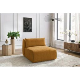 Canapé modulable Bobochic Chauffeuse 1 place sans accoudoir pour canapé modulable jeanne tissu