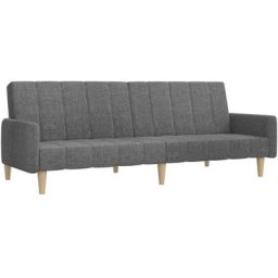 Vidaxl - Canapé-lit à 2 places Gris clair Tissu Gris clair