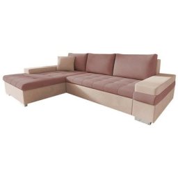 Canapé d'angle Miami 113, Uttario Velvet 2956 + Uttario Velvet 2955, Fonction de couchage, Boîte de