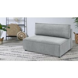 Canapé modulable Bobochic Chauffeuse 2 places sans accoudoir pour canapé modulable nihad tissu