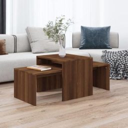 Ensemble de tables basses Tables de salon | Chêne brun 100x48x40 cm Bois d'ingénierie 99421 - Brun