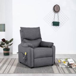 Fauteuil Relax électrique - Moderne - Moderne Fauteuil de massage inclinable électrique Gris foncé