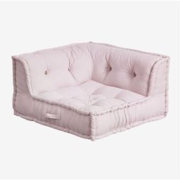 Sklum - Canapé d'Angle Modulable en Coton Dhel Rose Guimauve - Rose Guimauve