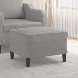 Repose-pied Tabouret Bas | Pouf Bout de Canapé Gris clair 60x50x41 cm Tissu 33781