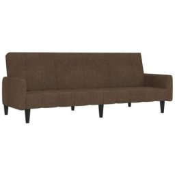Vidaxl - Canapé-lit à 2 places Marron Tissu microfibre Marron