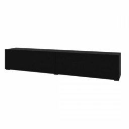 Meuble tv 180cm collection eva. Couleur noir et chêne. - Noir