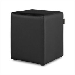 Pouf Cube Similicuir Noir pack 2 unités Noir - Noir