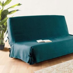 Ac-déco - Housse de clic-clac - 140 x 200 cm - Bleu - Livraison gratuite - Bleu