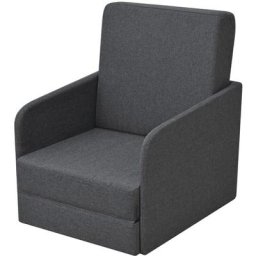 Vidaxl - Fauteuil convertible Gris foncé Tissu Gris foncé