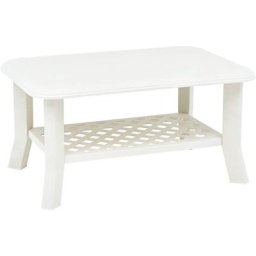 Vidaxl - Table basse Blanc 90 x 60 x 46 cm Plastique Blanc