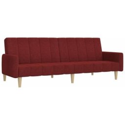Vidaxl - Canapé-lit à 2 places Rouge bordeaux Tissu Rouge bordeaux