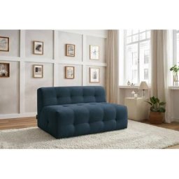 Canapé modulable Bobochic Chauffeuse 2 places sans accoudoir pour canapé modulable kleber Bleu