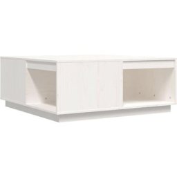 Table basse de salon, Table Café, Blanc 100x101x40,5 cm Bois massif de pin OIB3554E - Blanc