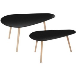 Table basse Mileo noir x2 Atmosphera créateur d'intérieur - Noir