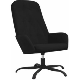 Chaise de relaxation Noir Velours Vidaxl Black