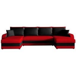 Canapé d'angle Miami 204, Mikrofaza 22 + Mikrofaza 15, Fonction de couchage, Boîte de literie,