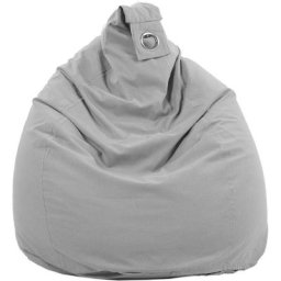 Poire en coton déhoussable Flo - Gris clair