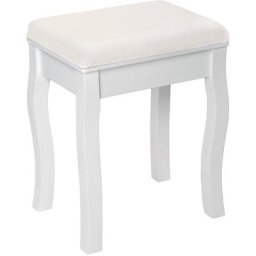 Tabouret pour coiffeuse - tabouret de maquillage, siège maquillage, banc de piano - blanc