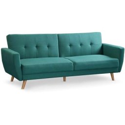 Cotecosy - Canapé convertible clic-clac scandinave Refresha Tissu Bleu vert - Bleu vert