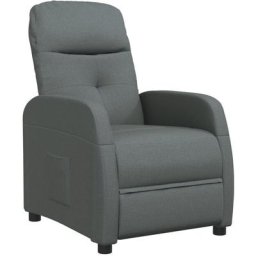 Vidaxl - Fauteuil Gris foncé Tissu Gris foncé