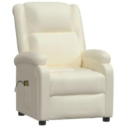 Fauteuil électrique de massage Blanc Similicuir Vidaxl Blanc
