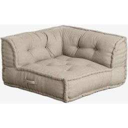 Sklum - Canapé d'Angle Modulable en Coton Dhel Marrón Arena Claro - Marrón Arena Claro