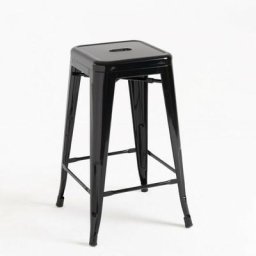 Tabourets Bas - Tabouret Mel Bas - Noir - Noir