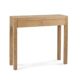 Console en bois massif avec 2 tiroirs Wabi Home 90x30x81