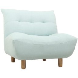 Fauteuil scandinave en tissu menthe à l'eau et bois clair yumi - Vert d'eau
